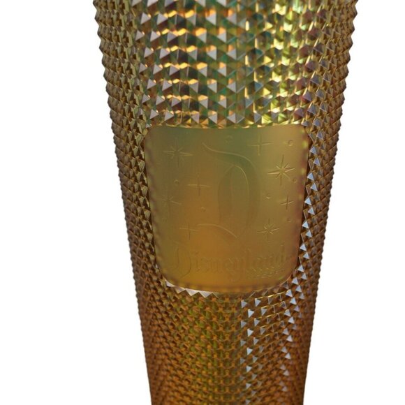 Disneyland‎ Geometric Starbucks Tumbler With Straw – Gold 24oz - Picture 2 of 6